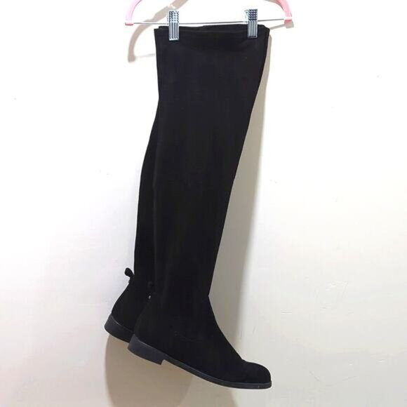 Kenneth Cole Reaction Wind Free Black Knee High Boots Women's 6.5 Slouchy Flat - Picture 1 of 8